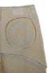 CIRCLE CUT-OUT PANTS -RUSTED BEIGE-